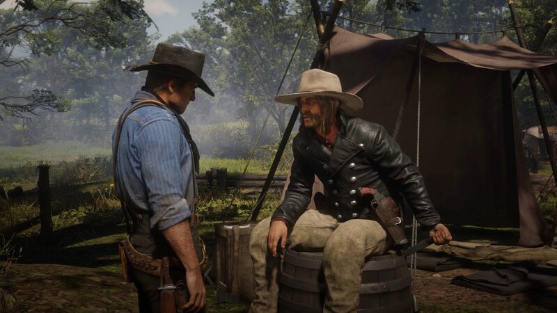 Two Cowboys in Camp