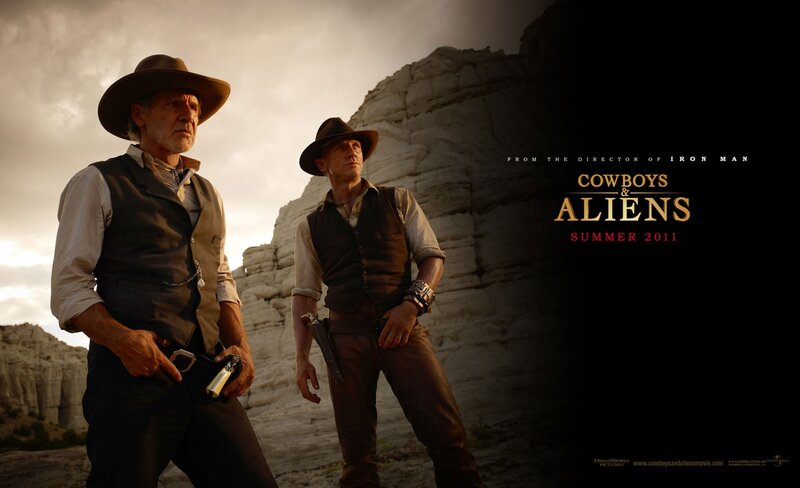 Two Cowboys in Desert — Brown, Dramatic, Sunset