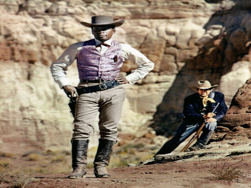 Two Cowboys in Desert — Brown, Dramatic