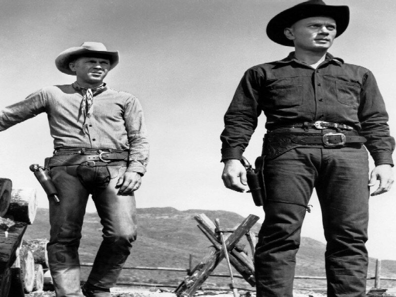Two Cowboys Standing — Black