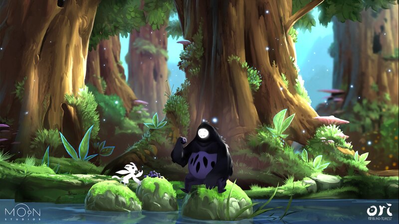 Two Creatures in a Forest — Green