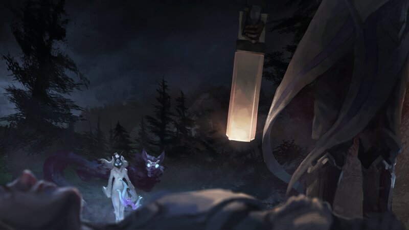 Two Creatures in Forest — Dark