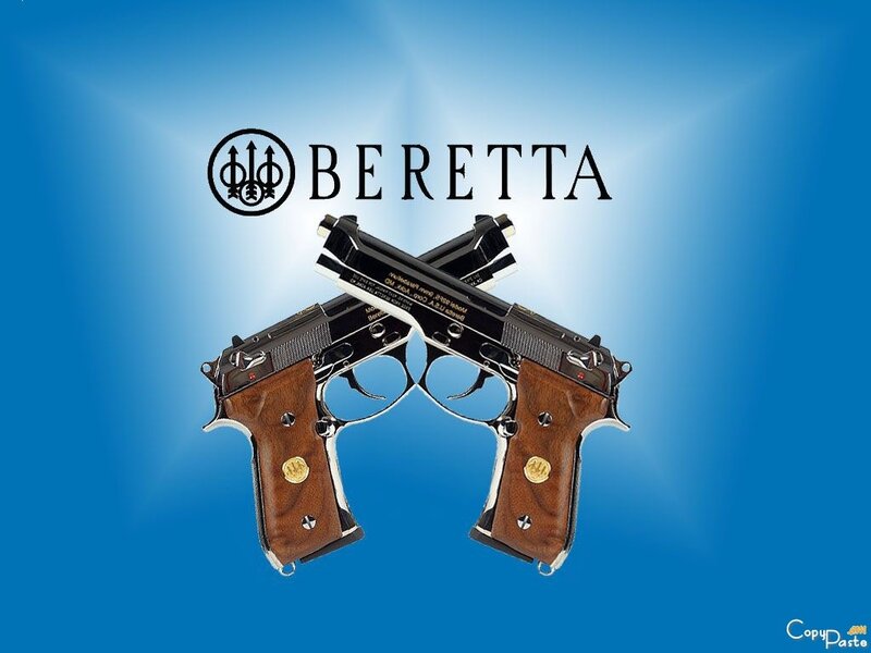 Two Crossed Pistols — Blue