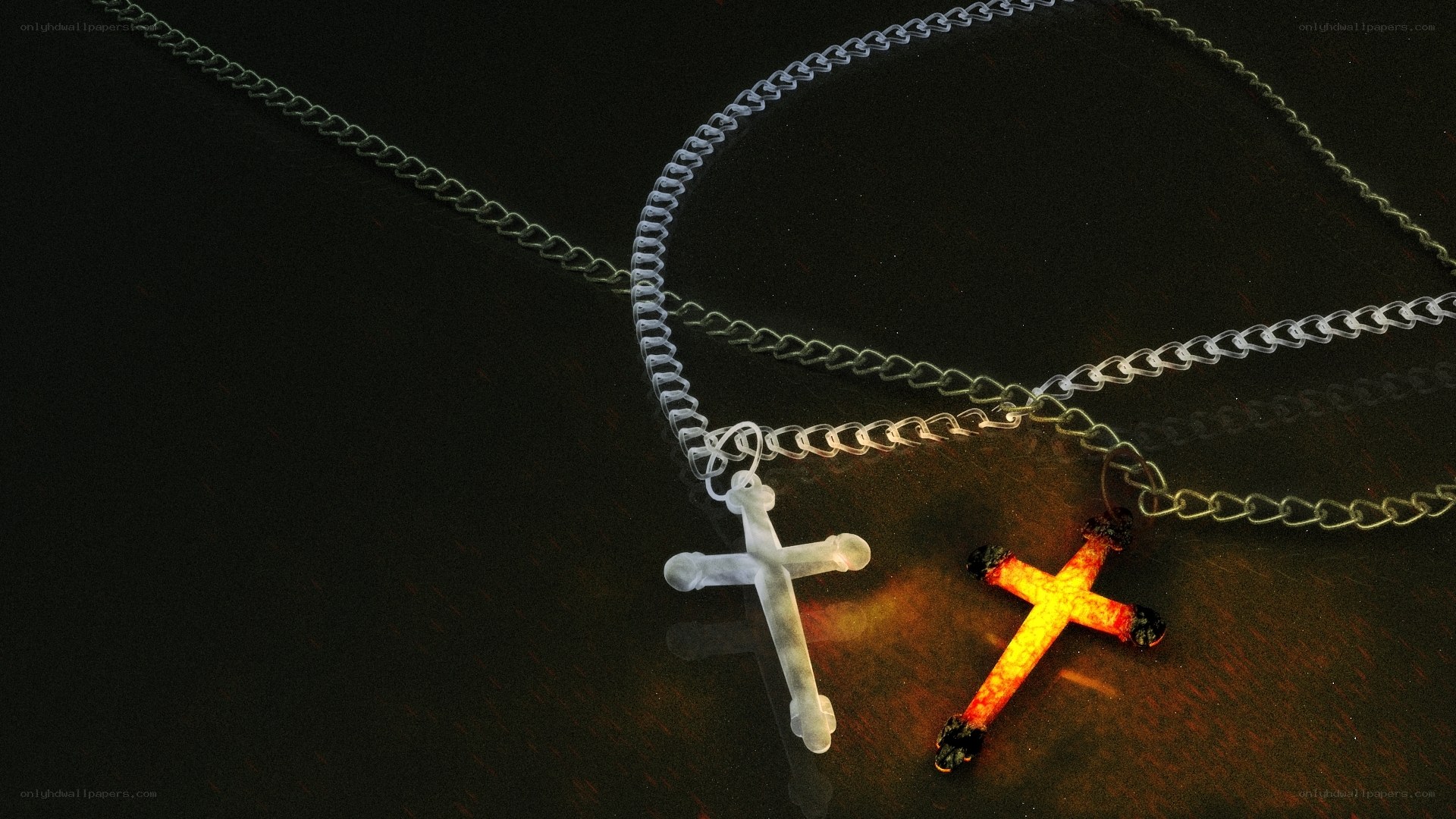 Two Crosses on a Chain