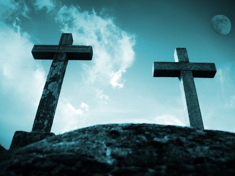 Two Crosses on Hill