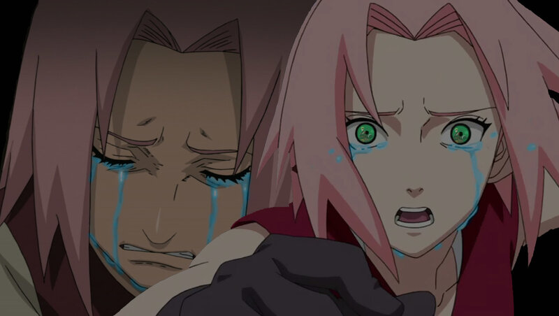 Two Crying Anime Characters