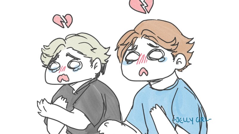 Two Crying Boys — Blue