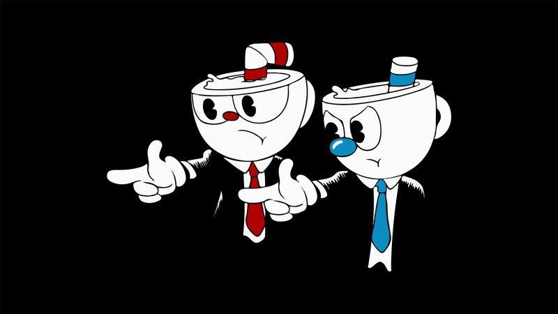 Two Cup Characters — Black, Assertive