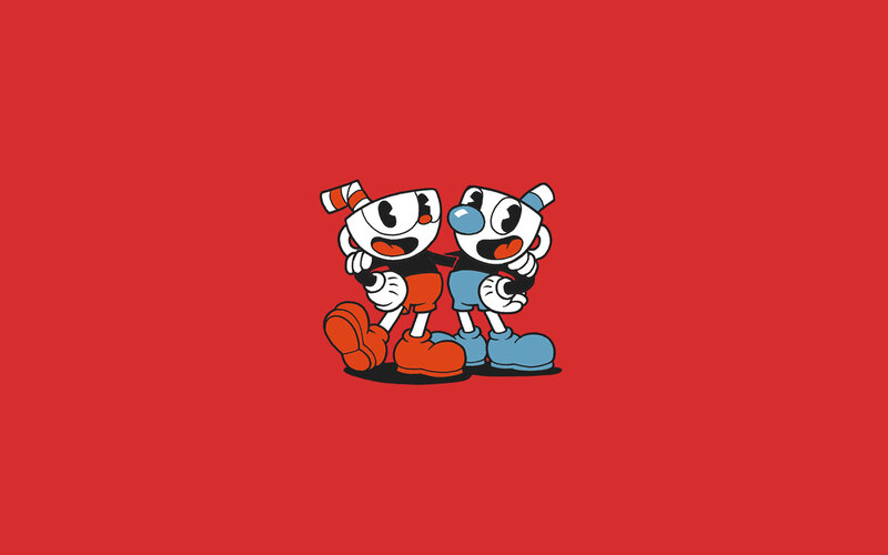 Two Cup Characters — Red