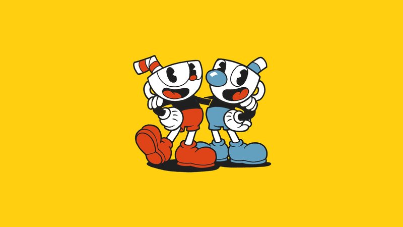 Two Cup Characters — Yellow