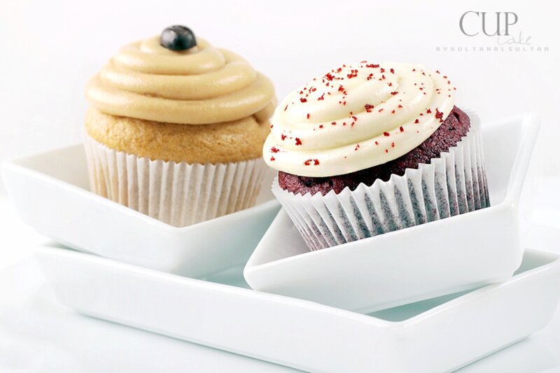 Two Cupcakes in Dish