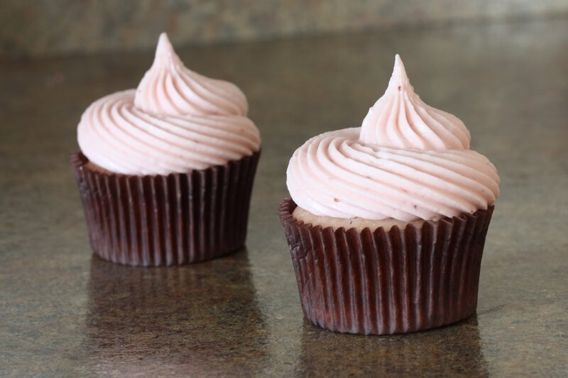 Two Cupcakes with Frosting