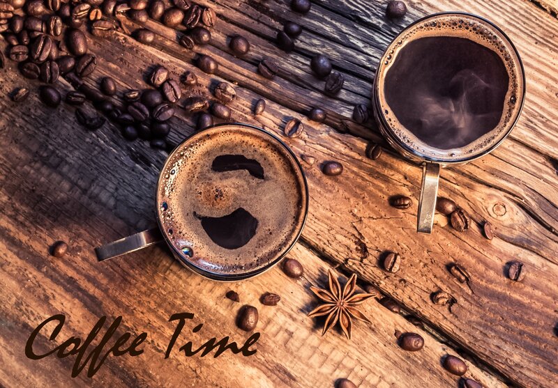 Two Cups of Coffee — Brown, Cozy
