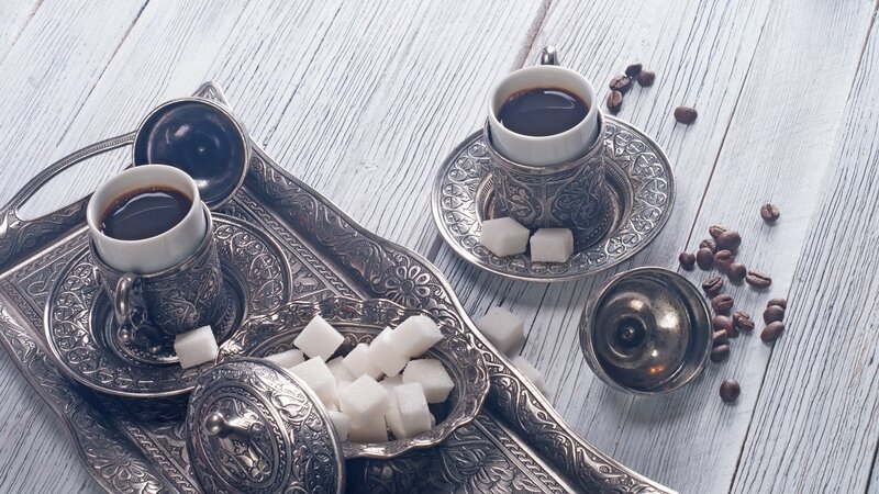 Two Cups of Coffee — White