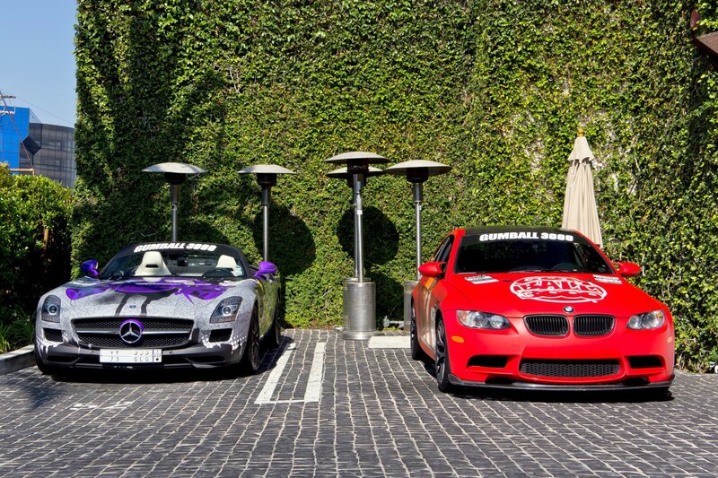 Two custom-painted sports cars