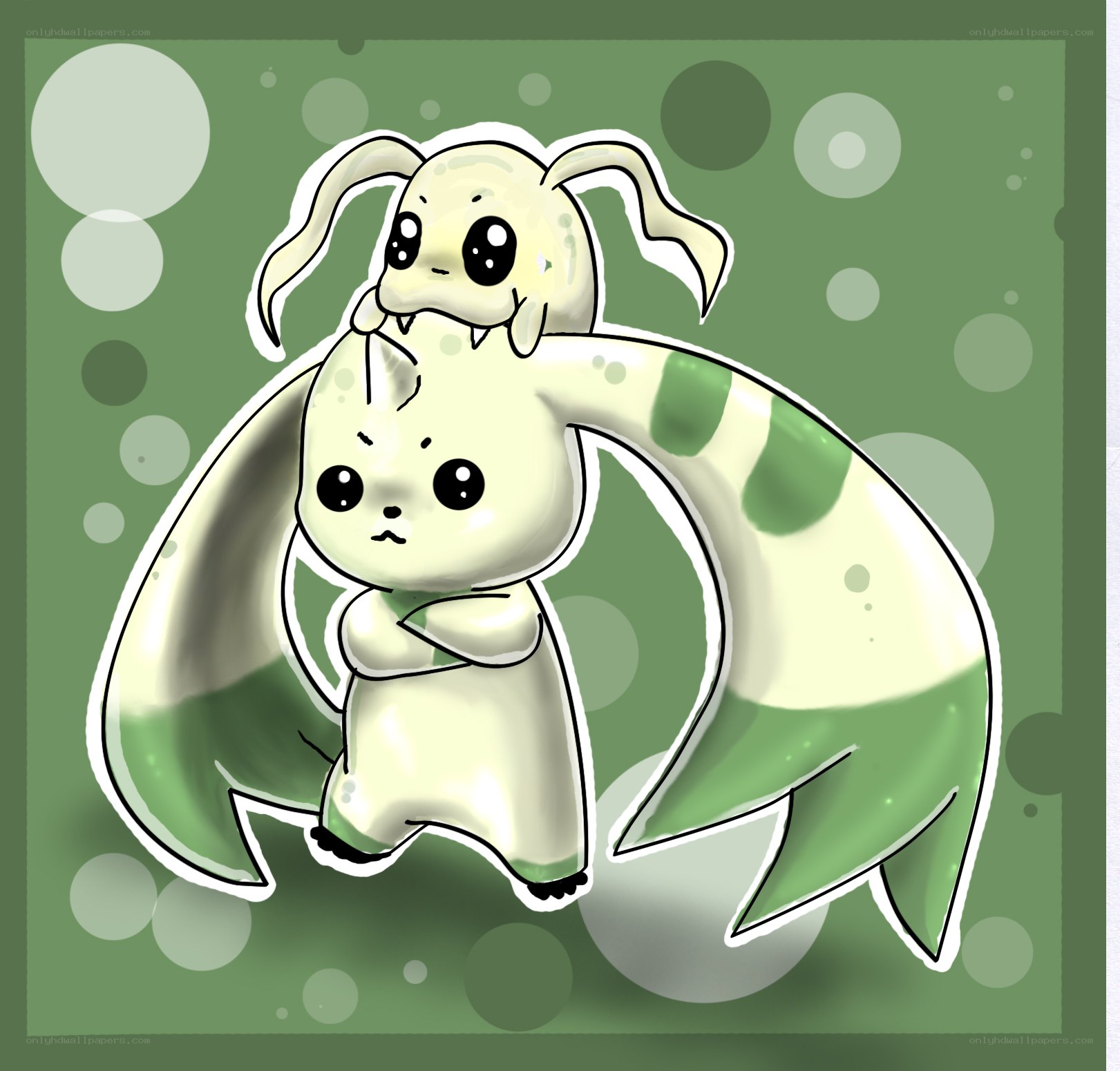two cute digimon characters