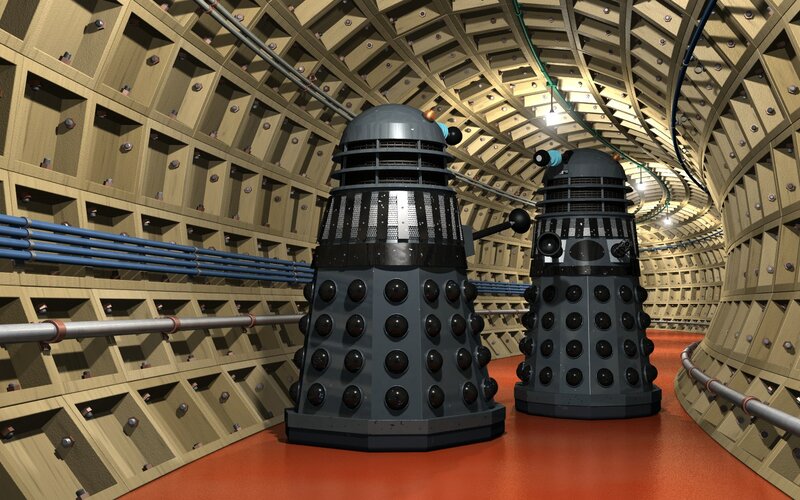 Two Dalek Robots — Gray