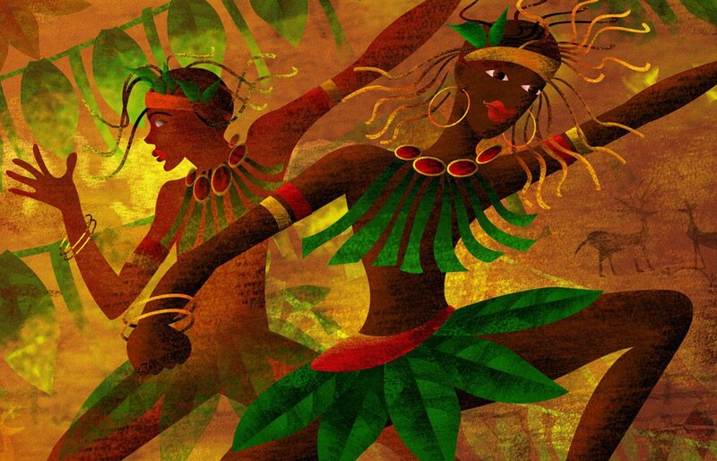 Two Dancers in Jungle
