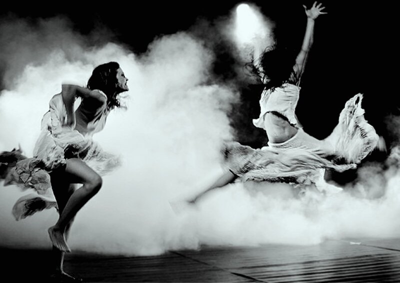 Two Dancers in Smoke