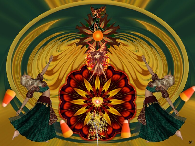 Two Dancers with Fairies