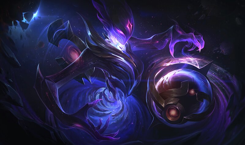 Two Dark Figures in Space