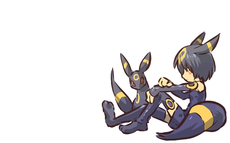 Two Dark Fox-like Creatures — Black