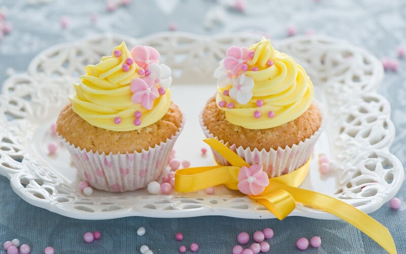 Two Decorated Cupcakes