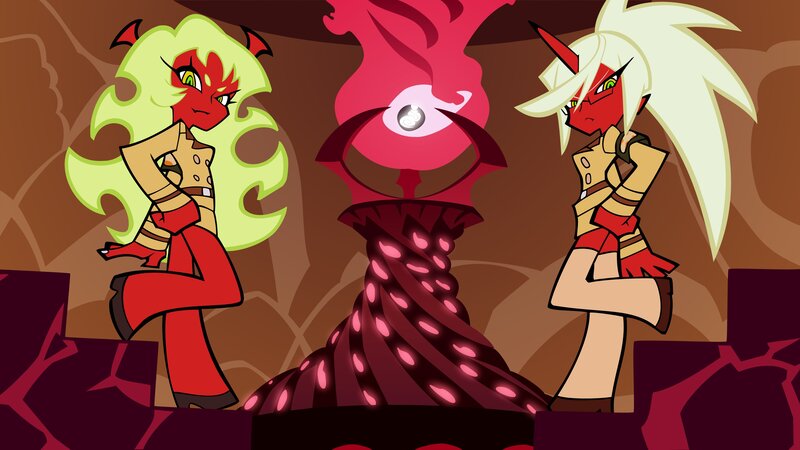 Two Demon Characters — Red, Dramatic