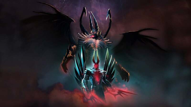 Two Demonic Figures — Black