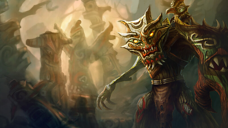 Two Demonic Figures — Brown