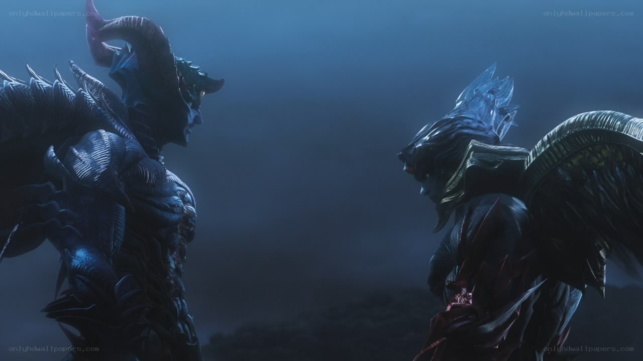 two demons face off in dark realm