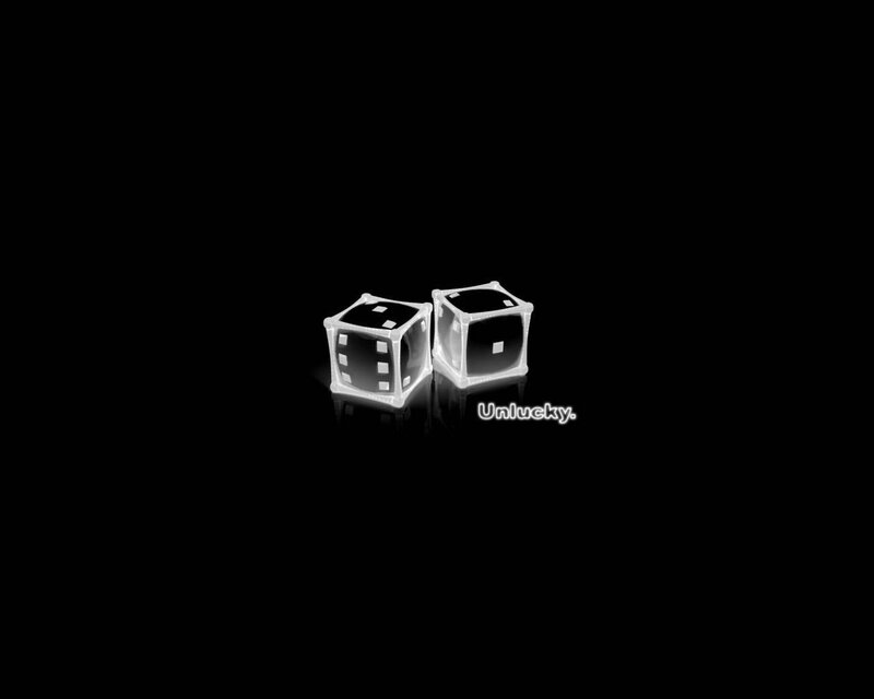 Two Dice on Black — Minimalist