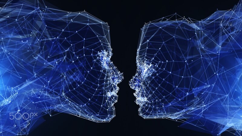 Two Digital Faces