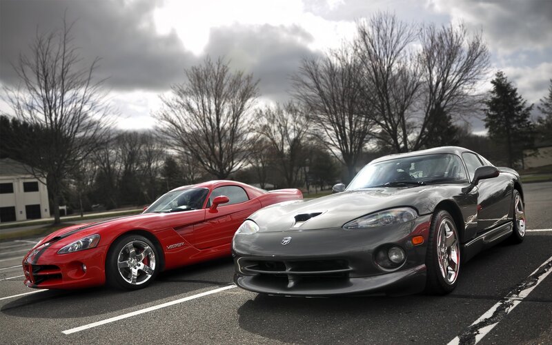Two Dodge Viper sports cars