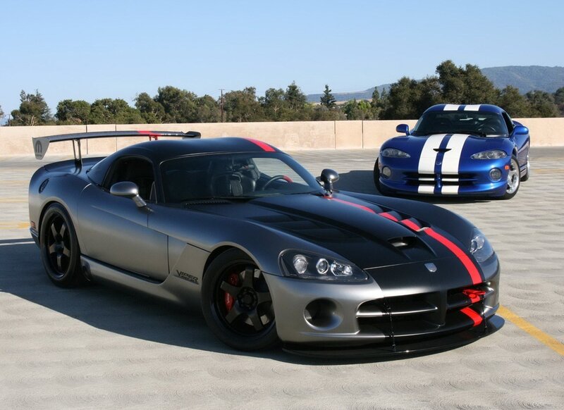 Two Dodge Viper sports cars