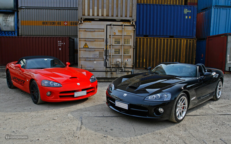 Two Dodge Viper sports cars