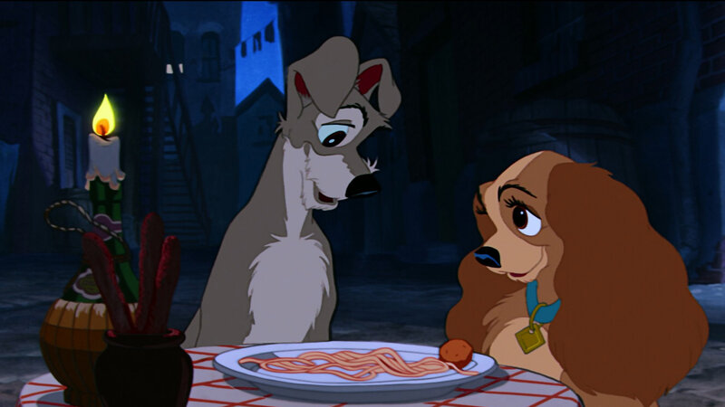 Two Dogs at a Table