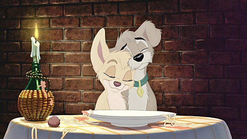 Two Dogs at Table