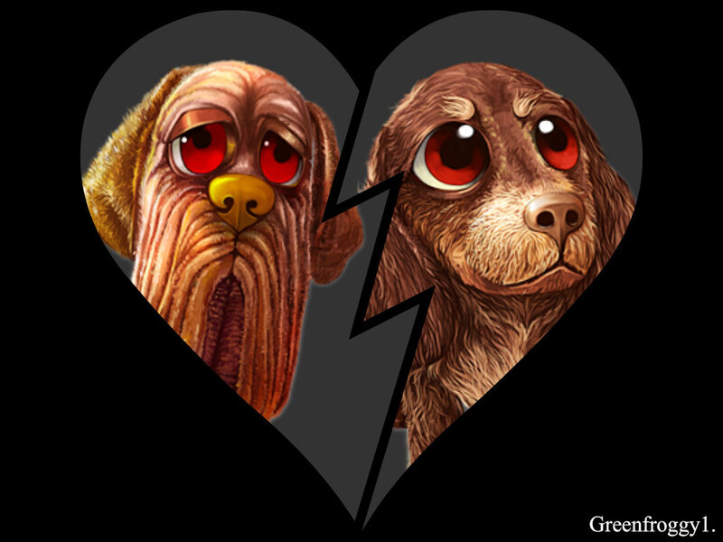 Two Dogs in Heart — Brown