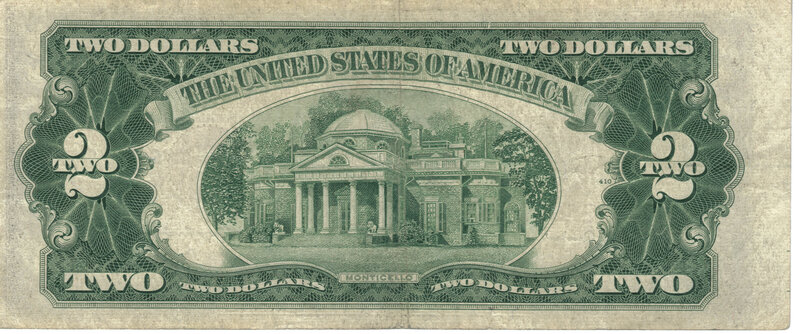 Two Dollar Bill Back