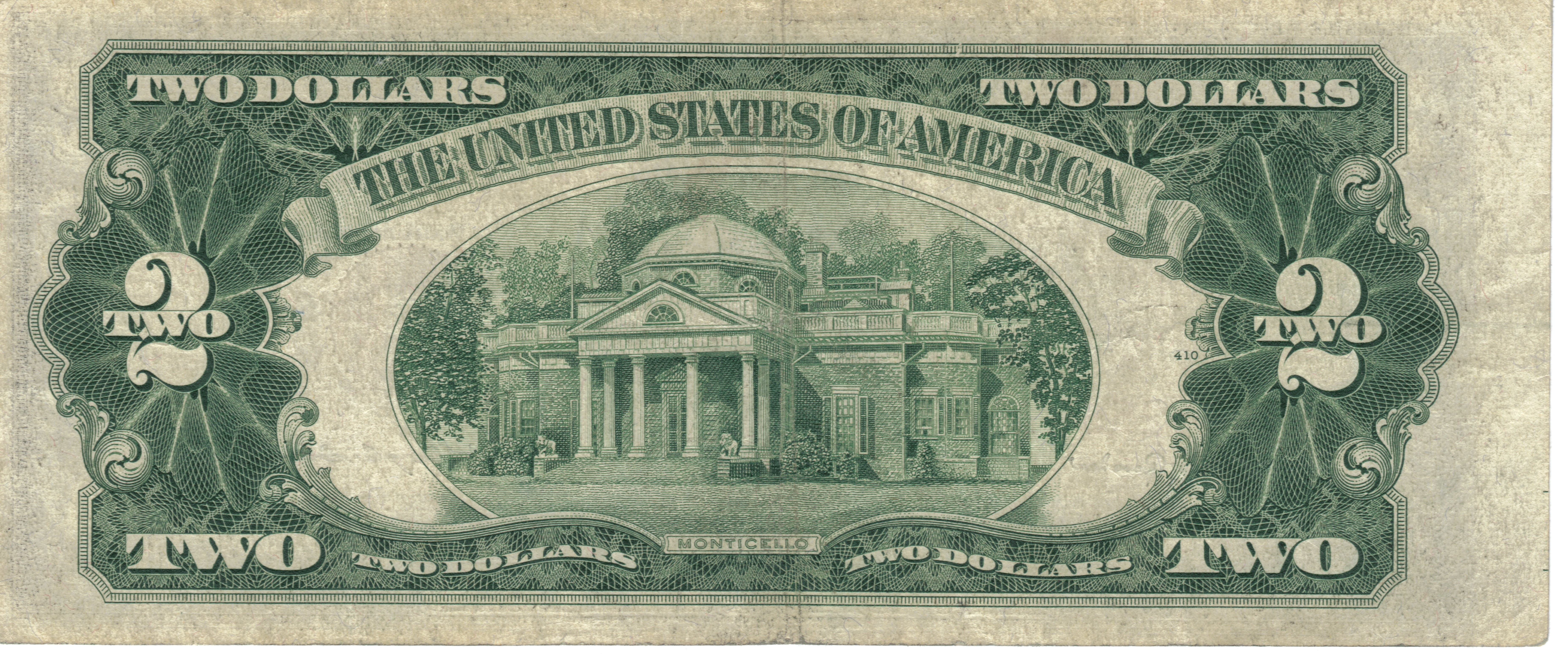 Two Dollar Bill Back