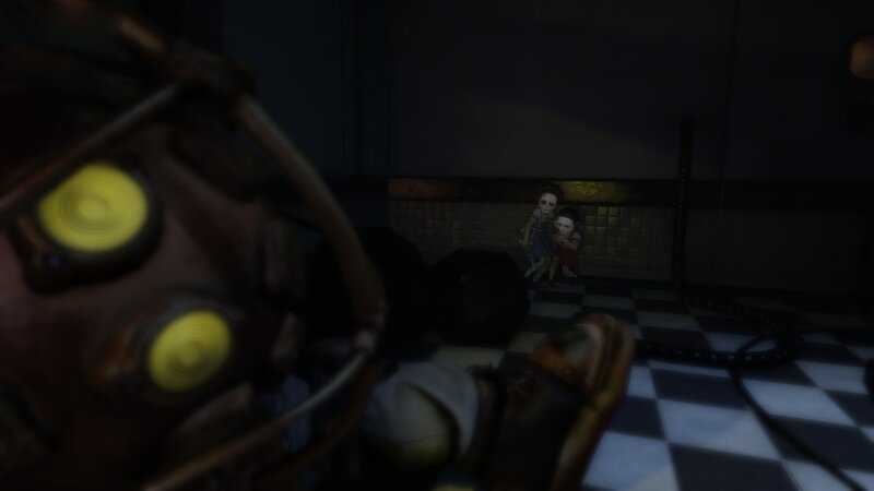 Two Dolls in Corner