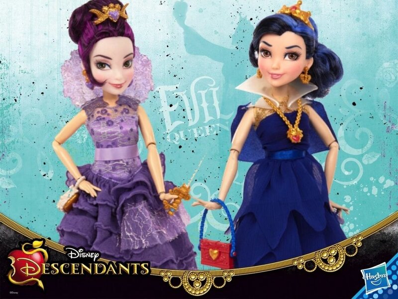 Two Dolls in Dresses — Purple