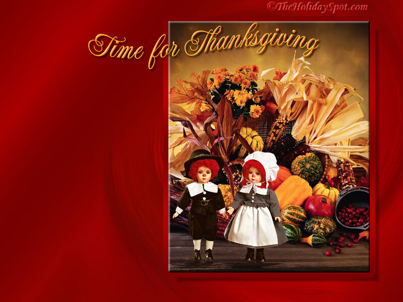Two Dolls in Pilgrim Attire