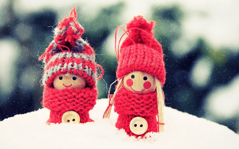 Two Dolls in Snow