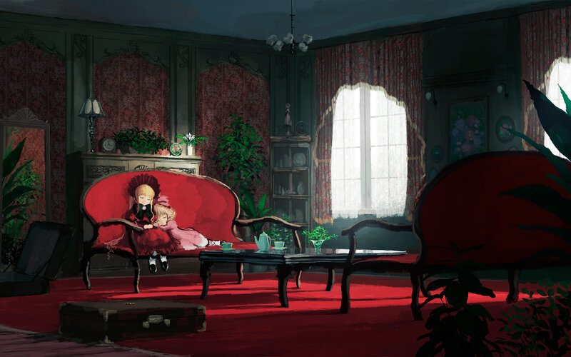 Two Dolls on a Sofa
