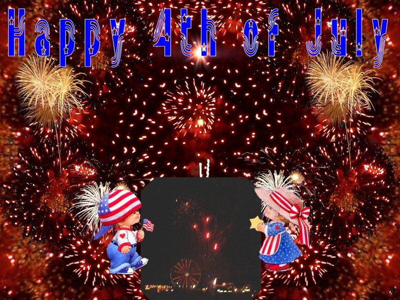 Two Dolls with Fireworks