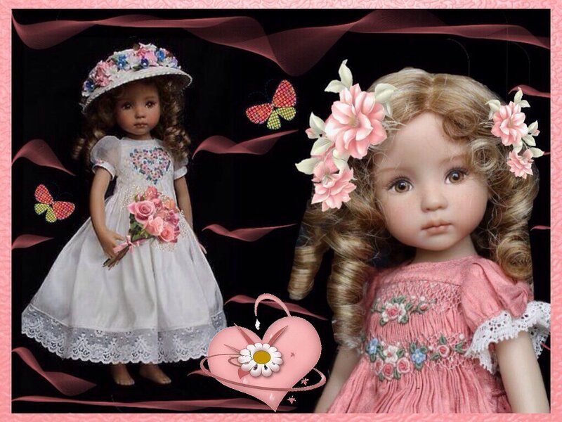 Two Dolls with Flowers