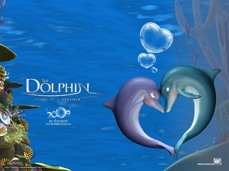 Two Dolphins Forming Heart