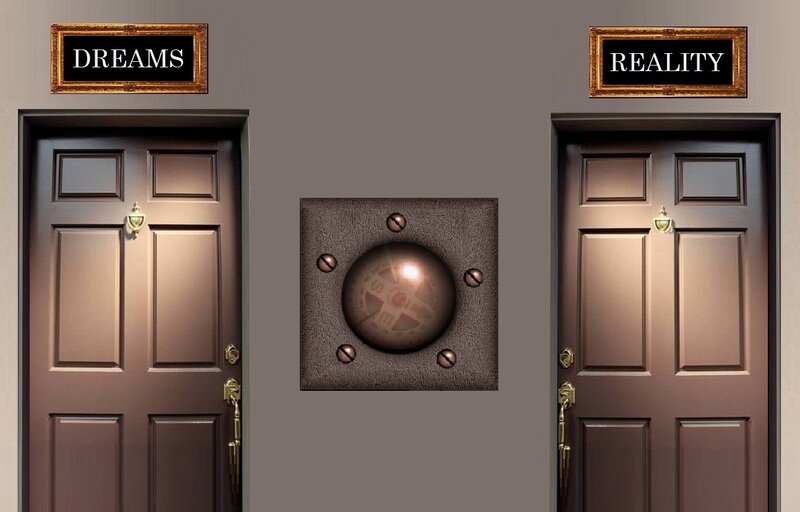 Two Doors with Signs